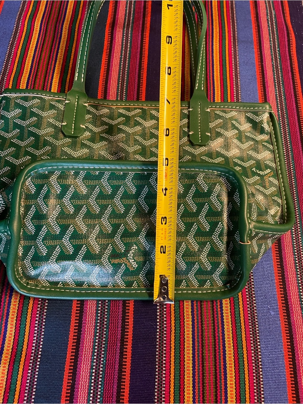 Green Mini Anjou Dupe Tote - Picture 8 of 11